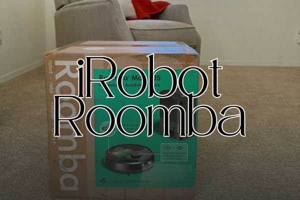 image of irobot Roomba packaging with text overlay that says "iRobot Roomba"