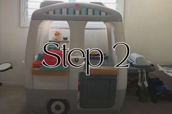 image of Step2 brand RC toy in background with text overlay that says Step2